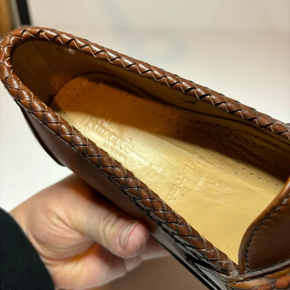 Allen Edmond's Newcomb Leather Slip-On Loafers Men's size 7.5 D made in USA - Picture 9 of 10